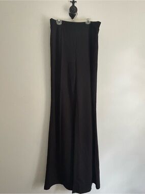 Black Wide Leg High-Rise Pants
